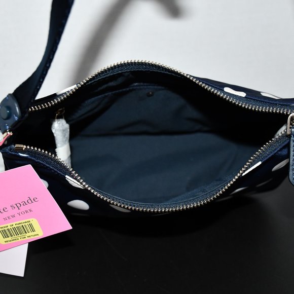 Kate Spade Navy and White Polka Dot Shoulder Bag - Picture 2 of 10
